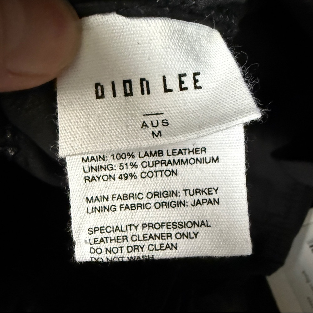 Dion Lee Lamb Leather Straight Wide Leg Pocket Cargo Pants - Picture 10 of 11